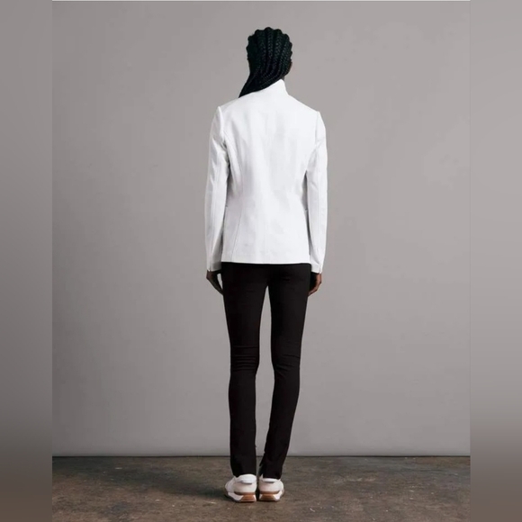 NWT $600 Rag & Bone Sid Piqué Knit Jacket Sz 10 Medium white - Picture 5 of 10